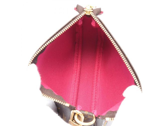 Borsa Louis Vuitton Pochette Accessoires Vivienne Holiday Marrone Rosa Multicolore - vista 4
