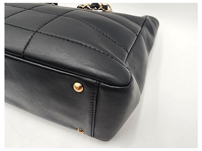 Chanel Schokoladenriegel Einkaufstasche Schwarz - Ansicht 10