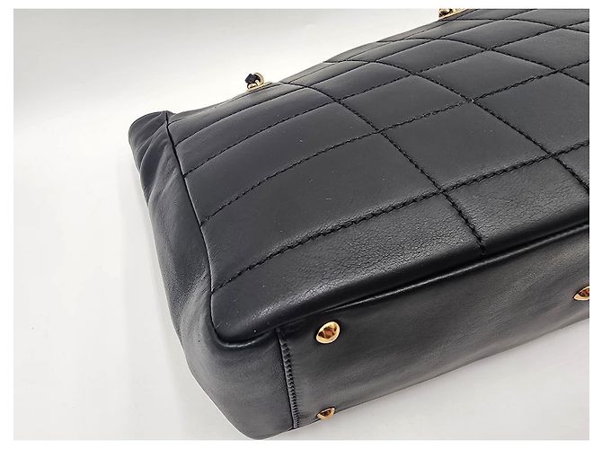 Chanel Schokoladenriegel Einkaufstasche Schwarz - Ansicht 11