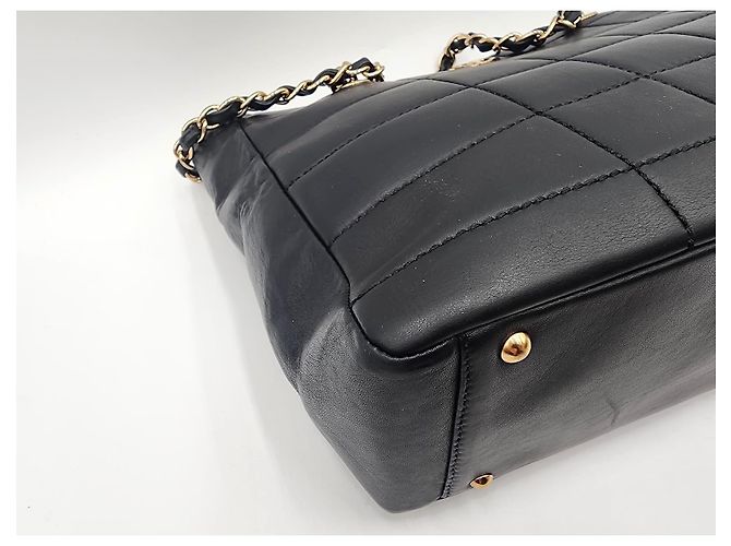 Chanel Schokoladenriegel Einkaufstasche Schwarz - Ansicht 13