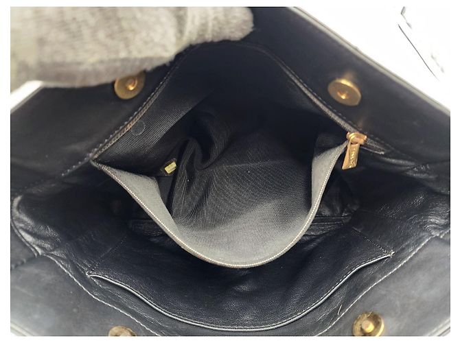 Chanel Schokoladenriegel Einkaufstasche Schwarz - Ansicht 18