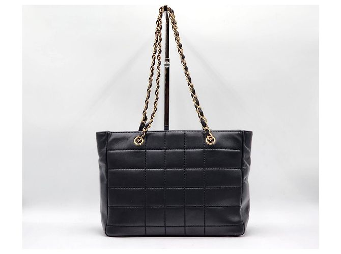 Chanel Schokoladenriegel Einkaufstasche Schwarz - Ansicht 4