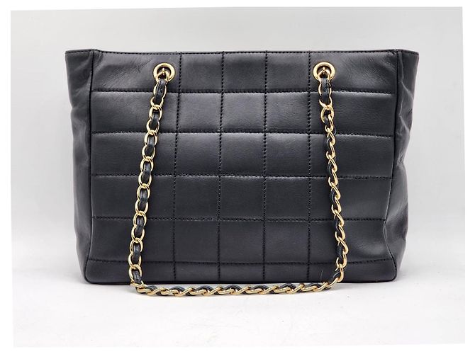 Chanel Schokoladenriegel Einkaufstasche Schwarz - Ansicht 5