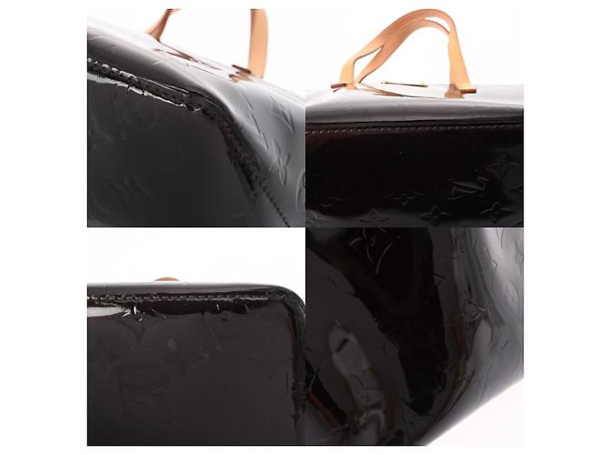 Borsa Louis Vuitton Vernis Bellevue PM Amarante Nero Bordò - vista 10