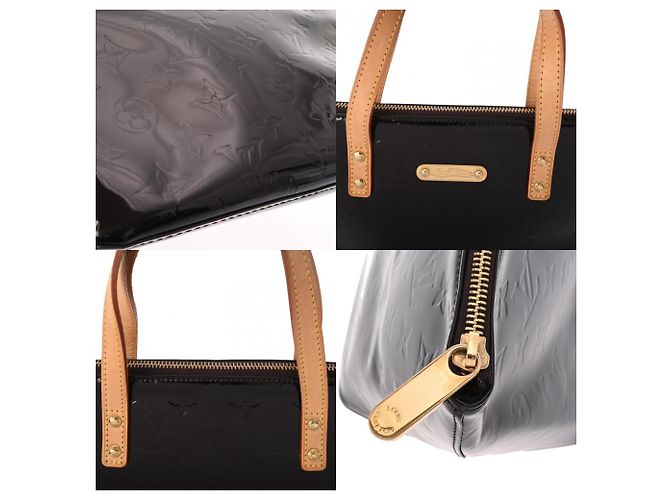 Borsa Louis Vuitton Vernis Bellevue PM Amarante Nero Bordò - vista 11