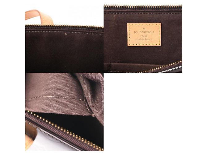 Borsa Louis Vuitton Vernis Bellevue PM Amarante Nero Bordò - vista 13
