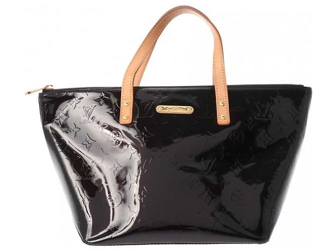 Borsa Louis Vuitton Vernis Bellevue PM Amarante Nero Bordò - vista 2