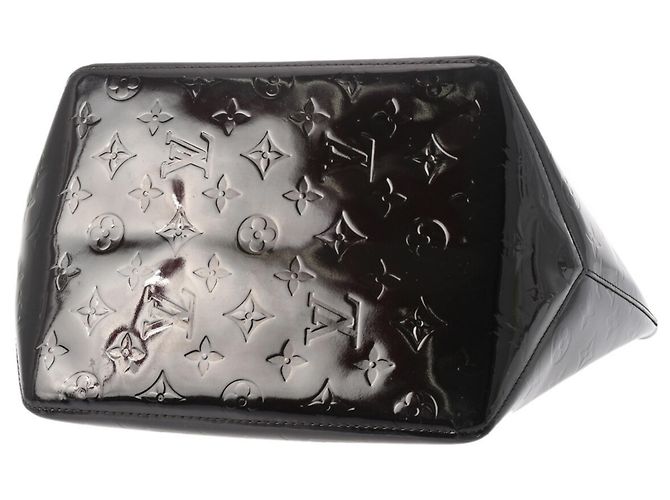 Borsa Louis Vuitton Vernis Bellevue PM Amarante Nero Bordò - vista 6