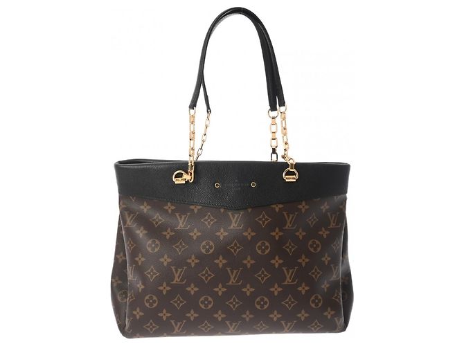 Borsa Tote Pallas Shopper Monogram Louis Vuitton Nero - vista 2