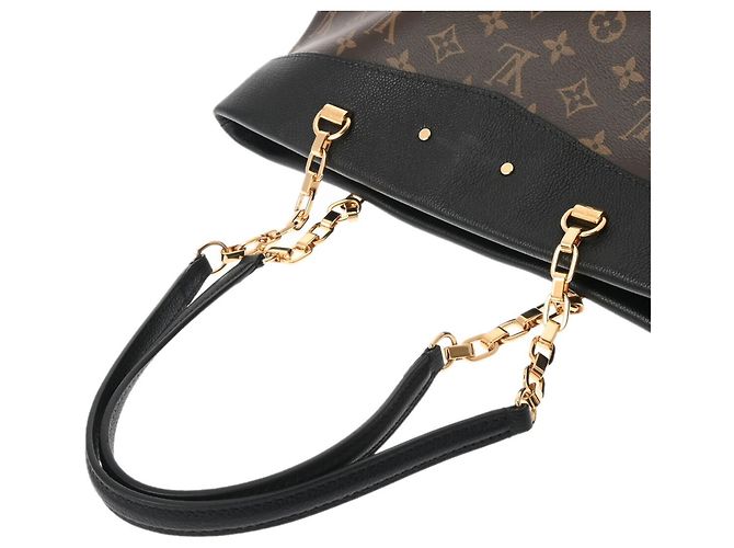 Borsa Tote Pallas Shopper Monogram Louis Vuitton Nero - vista 4
