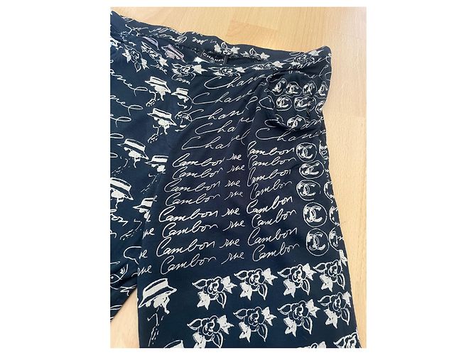 Chanel 3/4 Hose mit CC Monogramm aus Modal Schwarz - Ansicht 3