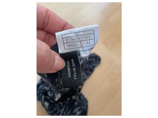 Chanel 3/4 Hose mit CC Monogramm aus Modal Schwarz - Ansicht 7