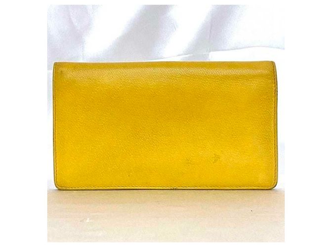 Cartera larga de piel amarilla Chanel Amarillo - vista 3