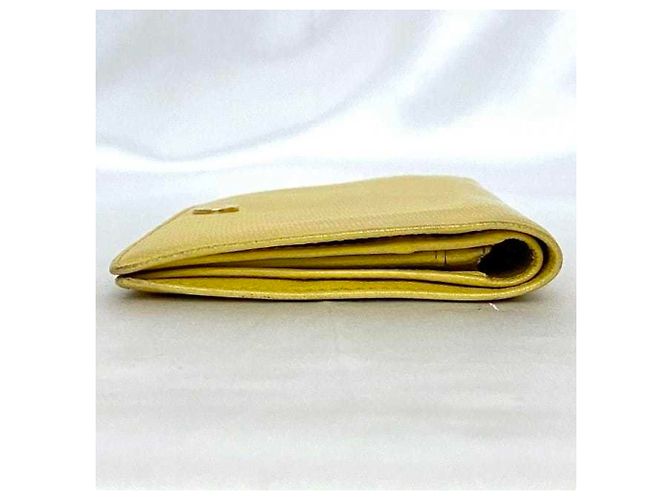 Cartera larga de piel amarilla Chanel Amarillo - vista 4