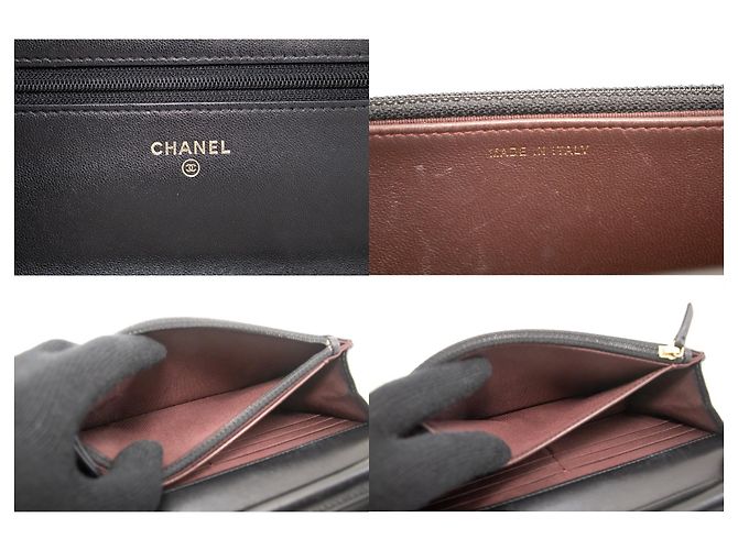 Wallet On Chain Portafoglio Chanel Con Catena Nero - vista 5