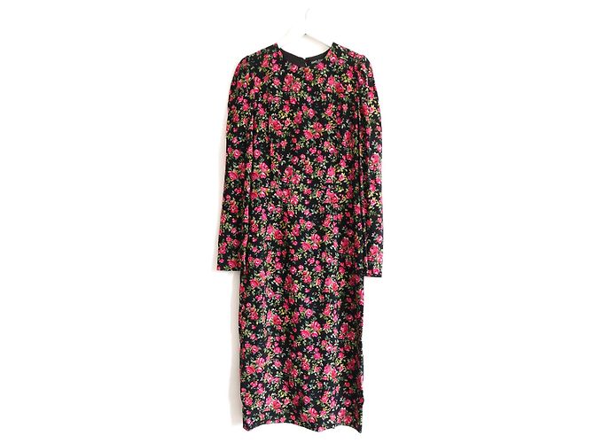 Vestido ajustado con estampado Wild Rose de Dolce & Gabbana Negro Rosa - vista 2