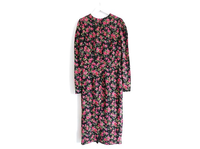 Vestido ajustado con estampado Wild Rose de Dolce & Gabbana Negro Rosa - vista 5