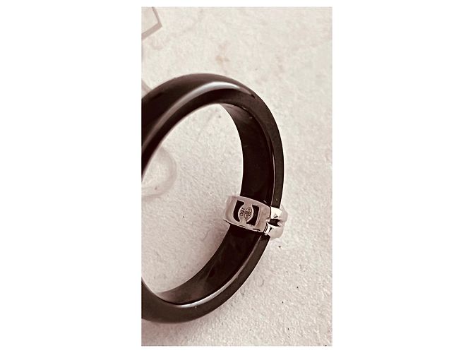 Autre Marque Schwarzer Keramikring mit 0,3ct Diamant in 18ct Weißgold - Ansicht 4