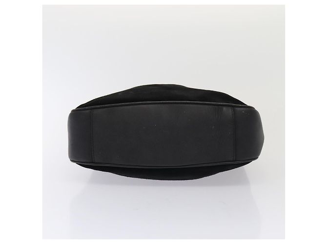 Borsa a mano in suede GUCCI Bamboo 2way nera Auth 81045 Nero - vista 9