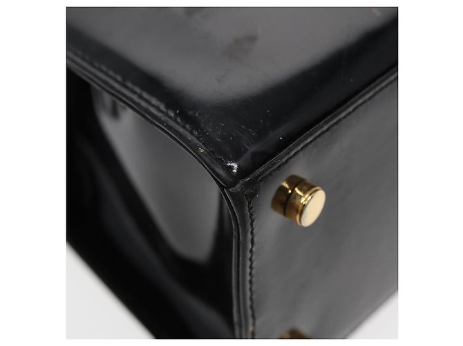 Borsa a Spalla Salvatore Ferragamo Smalto Nero Auth bs16136 - vista 13