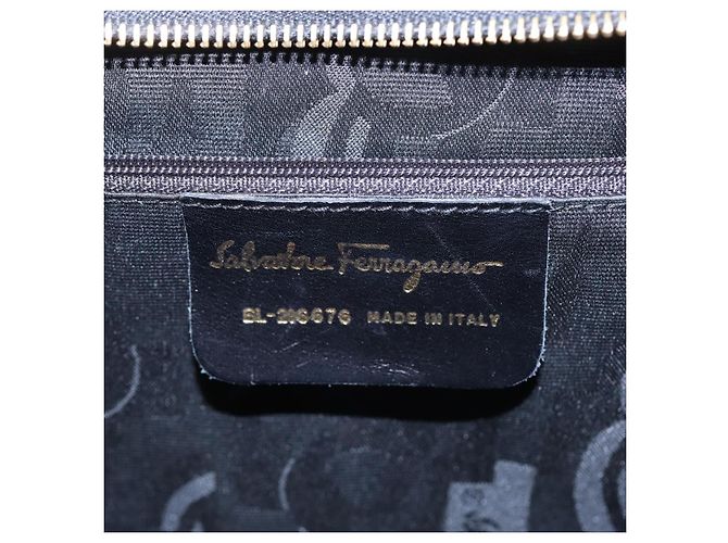 Borsa a Spalla Salvatore Ferragamo Smalto Nero Auth bs16136 - vista 16