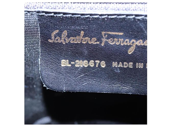 Borsa a Spalla Salvatore Ferragamo Smalto Nero Auth bs16136 - vista 22