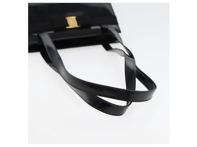 Borsa a Spalla Salvatore Ferragamo Smalto Nero Auth bs16136 - vista 7