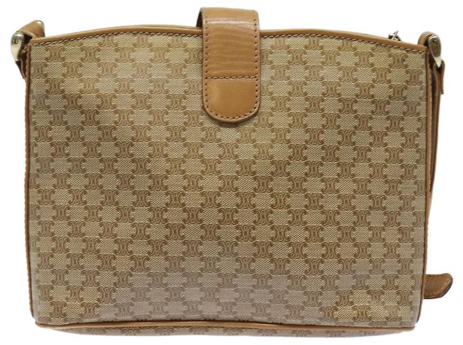 Céline Borsa a spalla in tela Macadam CELINE beige Auth 83128 - vista 2