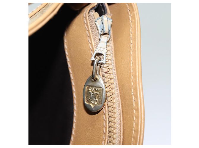 Céline Borsa a spalla in tela Macadam CELINE beige Auth 83128 - vista 21