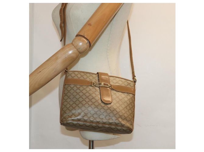 Céline Borsa a spalla in tela Macadam CELINE beige Auth 83128 - vista 24