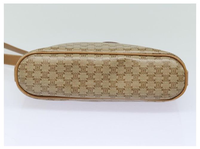 Céline Borsa a spalla in tela Macadam CELINE beige Auth 83128 - vista 5