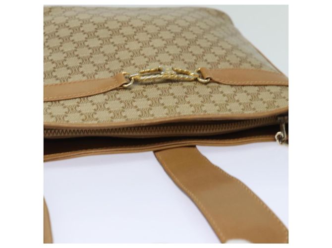 Céline Borsa a spalla in tela Macadam CELINE beige Auth 83128 - vista 7