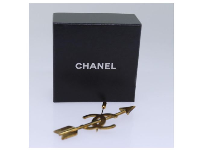 Spilla a freccia CHANEL metallo dorato CC Auth am6488 D'oro - vista 12