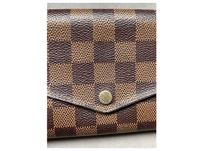 Louis Vuitton Billetera Sarah Damier Ebene Marrón Castaño - vista 3