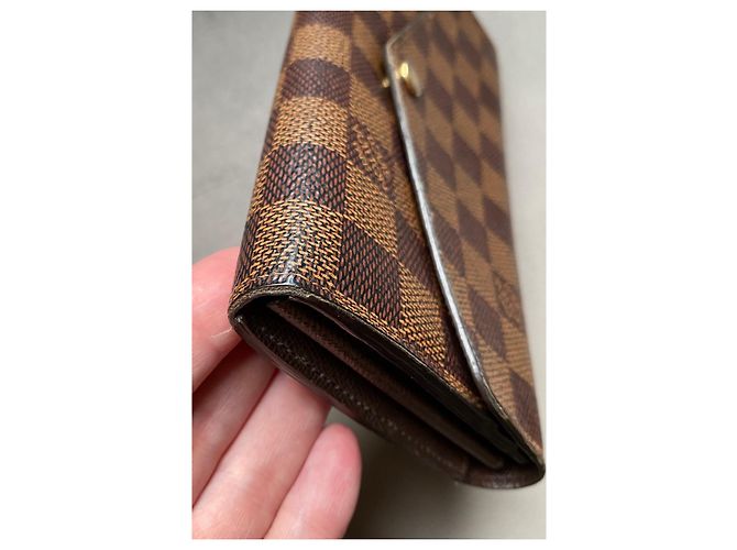 Louis Vuitton Billetera Sarah Damier Ebene Marrón Castaño - vista 6