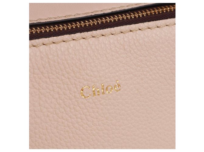 CHLOÉ - Mini borsa a spalla Chloé Daria in pelle grana beige - vista 4