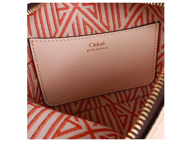 CHLOÉ - Mini borsa a spalla Chloé Daria in pelle grana beige - vista 8