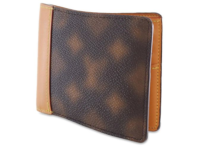 Slender Billetera delgada borrosa Monogram Louis Vuitton marrón Castaño - vista 2