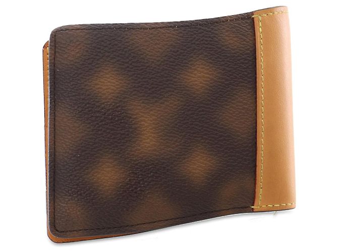 Slender Billetera delgada borrosa Monogram Louis Vuitton marrón Castaño - vista 3