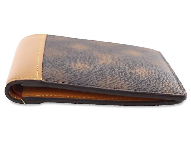 Slender Billetera delgada borrosa Monogram Louis Vuitton marrón Castaño - vista 4