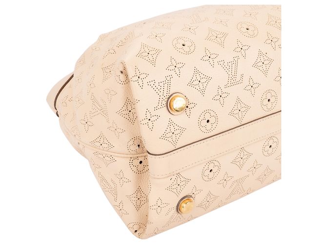 Borsa a Spalla Mahina Monogram Cirrus di Louis Vuitton Beige - vista 9