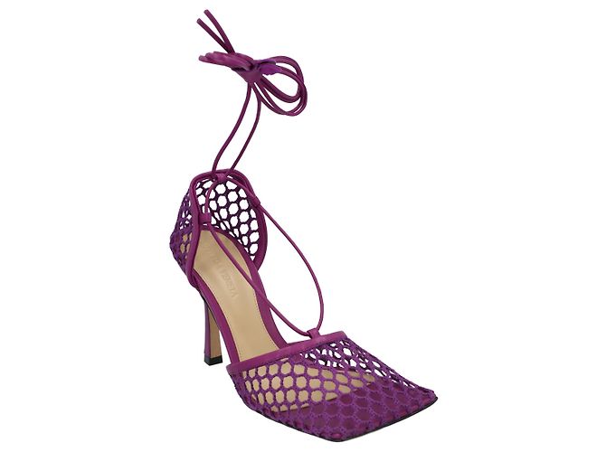 Sandale à lacets extensible Bottega Veneta violet - vue 2