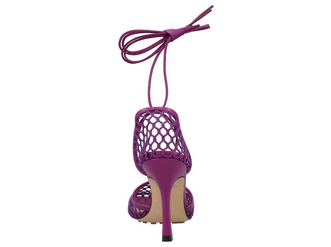 Sandale à lacets extensible Bottega Veneta violet - vue 3