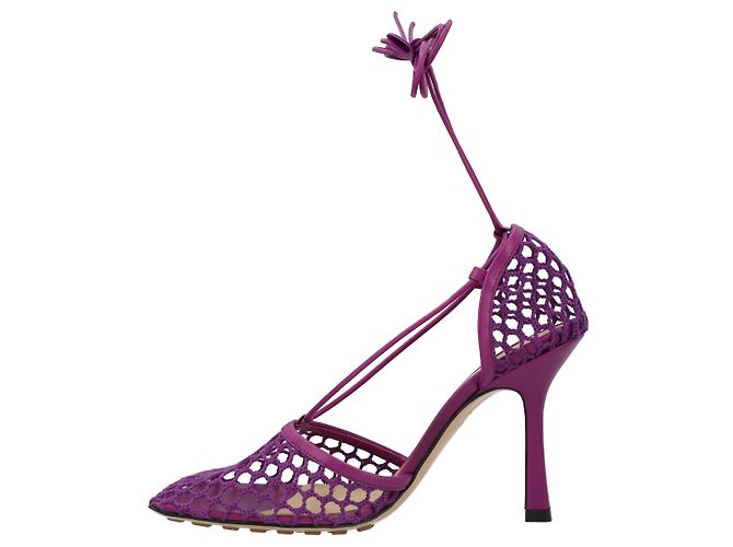 Sandale à lacets extensible Bottega Veneta violet - vue 4