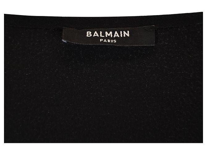 Asymmetrisches Crop-Top aus rotem Polyester von Balmain x Puma mit Rhine-Strass - Ansicht 2