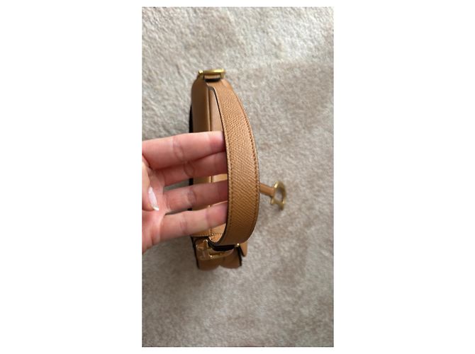 Borsa Dior Saddle Bag in pelle Cognac - vista 7