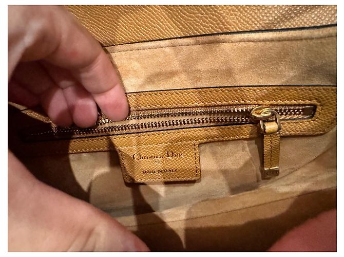 Borsa Dior Saddle Bag in pelle Cognac - vista 8