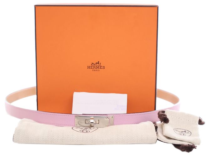 Cinturón Kelly 18 en Epsom rosa Hermès - vista 5