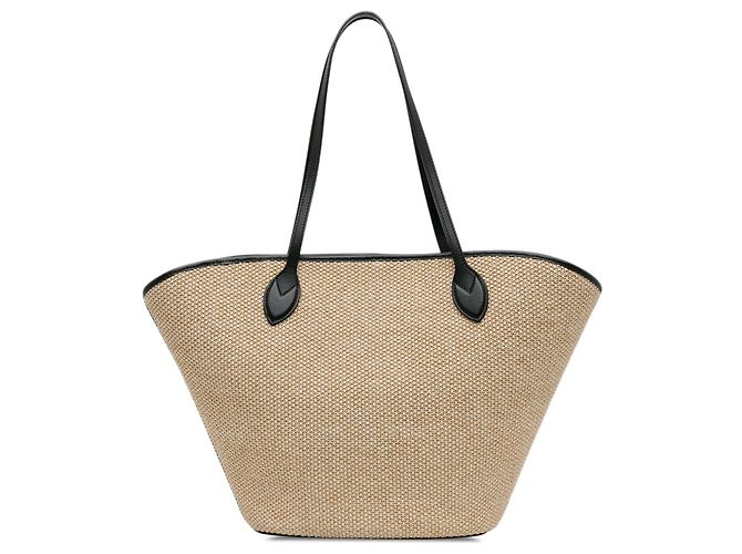 Louis Vuitton Marrom Ráfia Saint Jacques Bege - vista 3