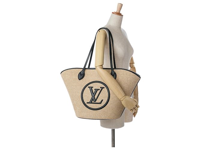 Louis Vuitton Marrom Ráfia Saint Jacques Bege - vista 8